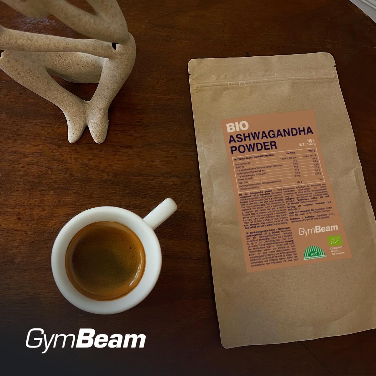GymBeam Ashwagandha BIO Polvere 100g Adattogeno