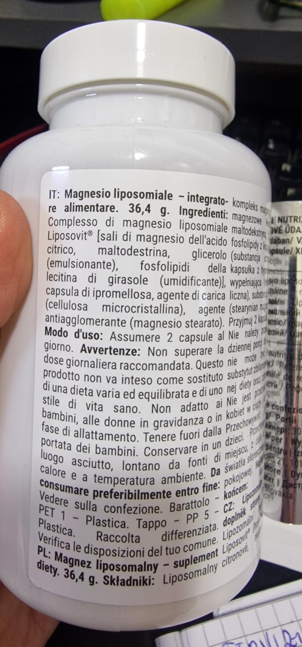 GymBeam Magnesio Liposomiale Capsule LipoCellTech 95% Assorbimento