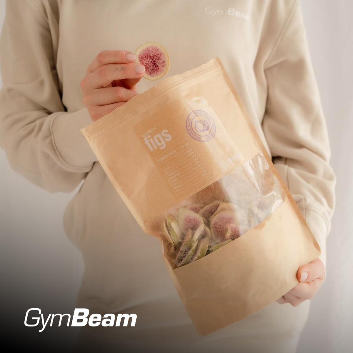 GymBeam Fichi Liofilizzati 100g Frutta Croccante Senza Zuccheri