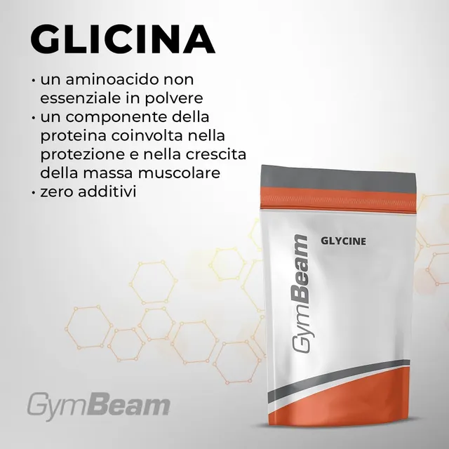 GymBeam Glicina Polvere 250 g Pura Zero Additivi