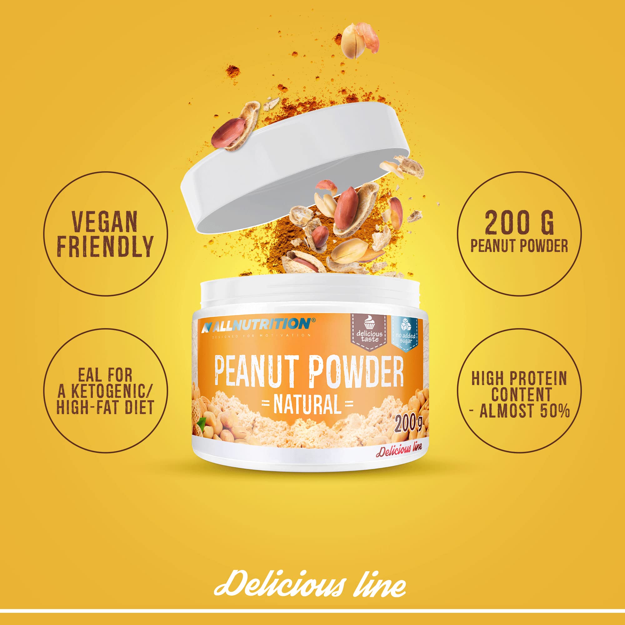 AllNutrition polvere arachidi naturale 200 g 50% proteine