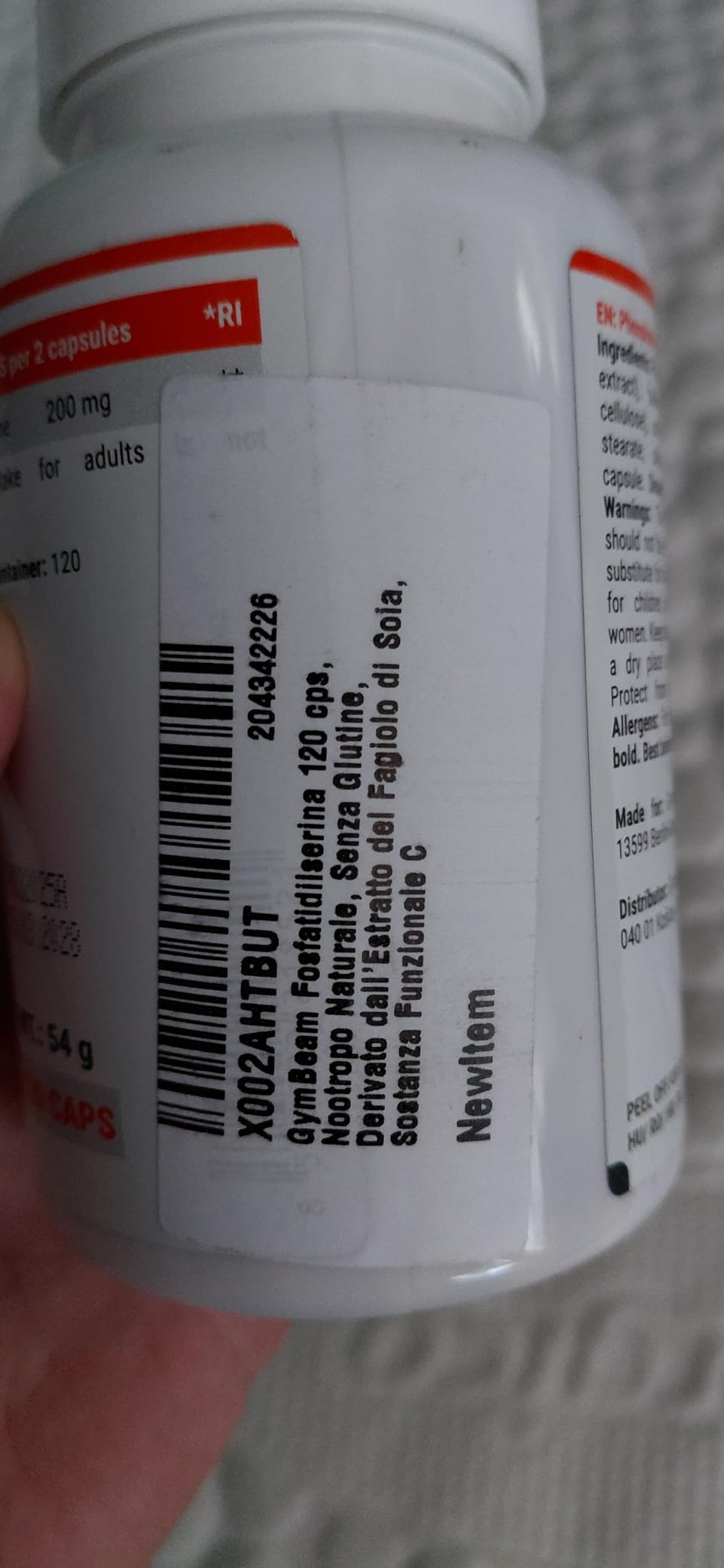 GymBeam Fosfatidilserina 200 mg capsule 120 pz memoria