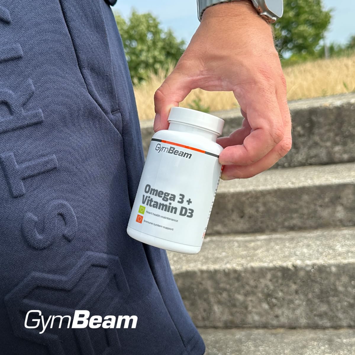 GymBeam Grassi Sani Omega 3 D3 90 capsule EPA DHA cuore