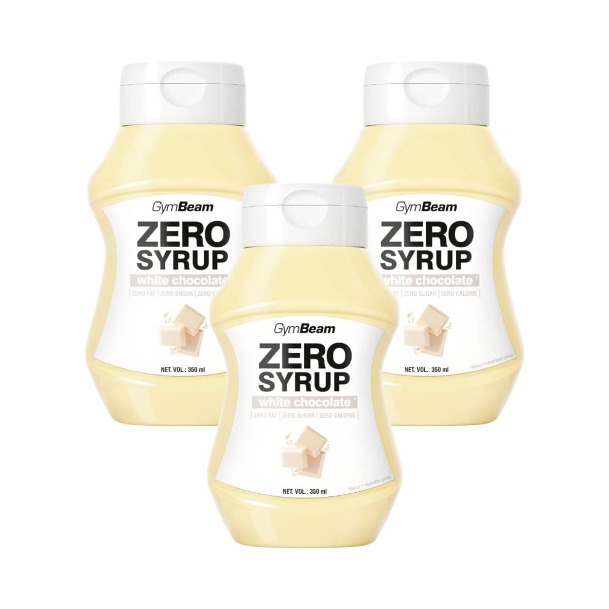 GymBeam Sciroppo Zero 350ml White Chocolate Zero Zuccheri