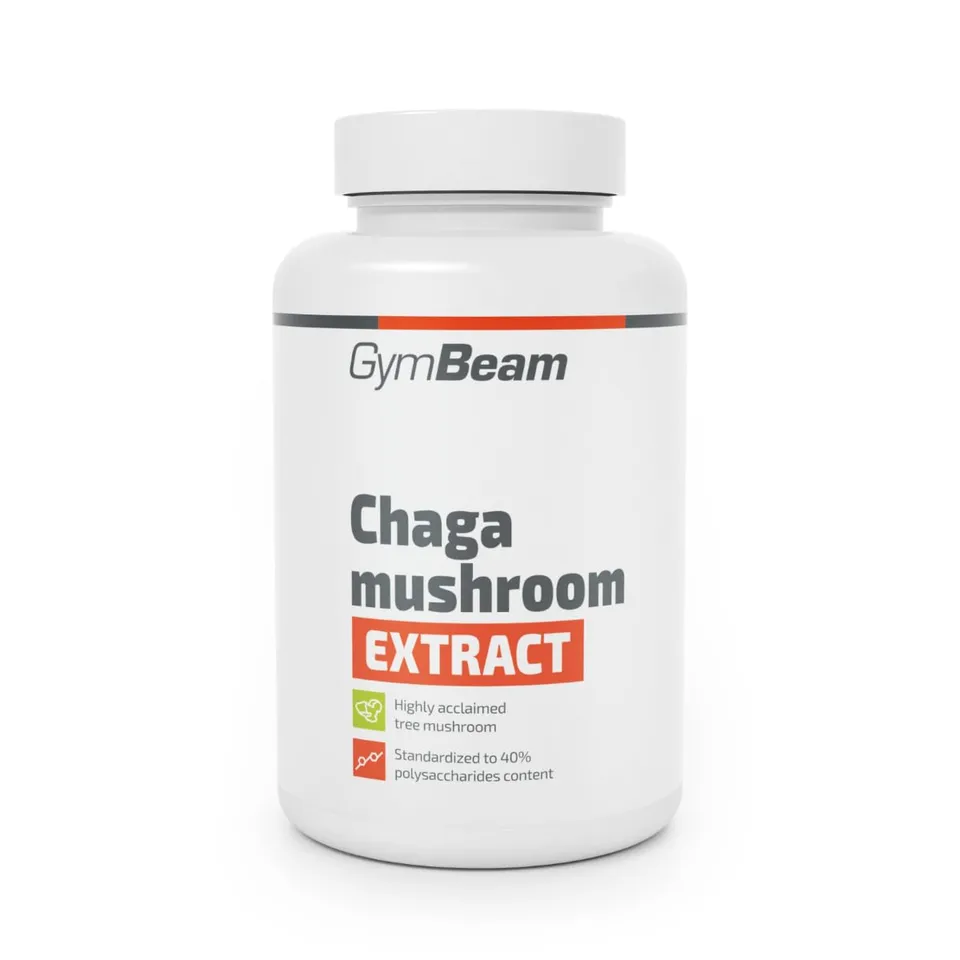GymBeam Chaga estratto funghi 90 capsule 40% polisaccaridi