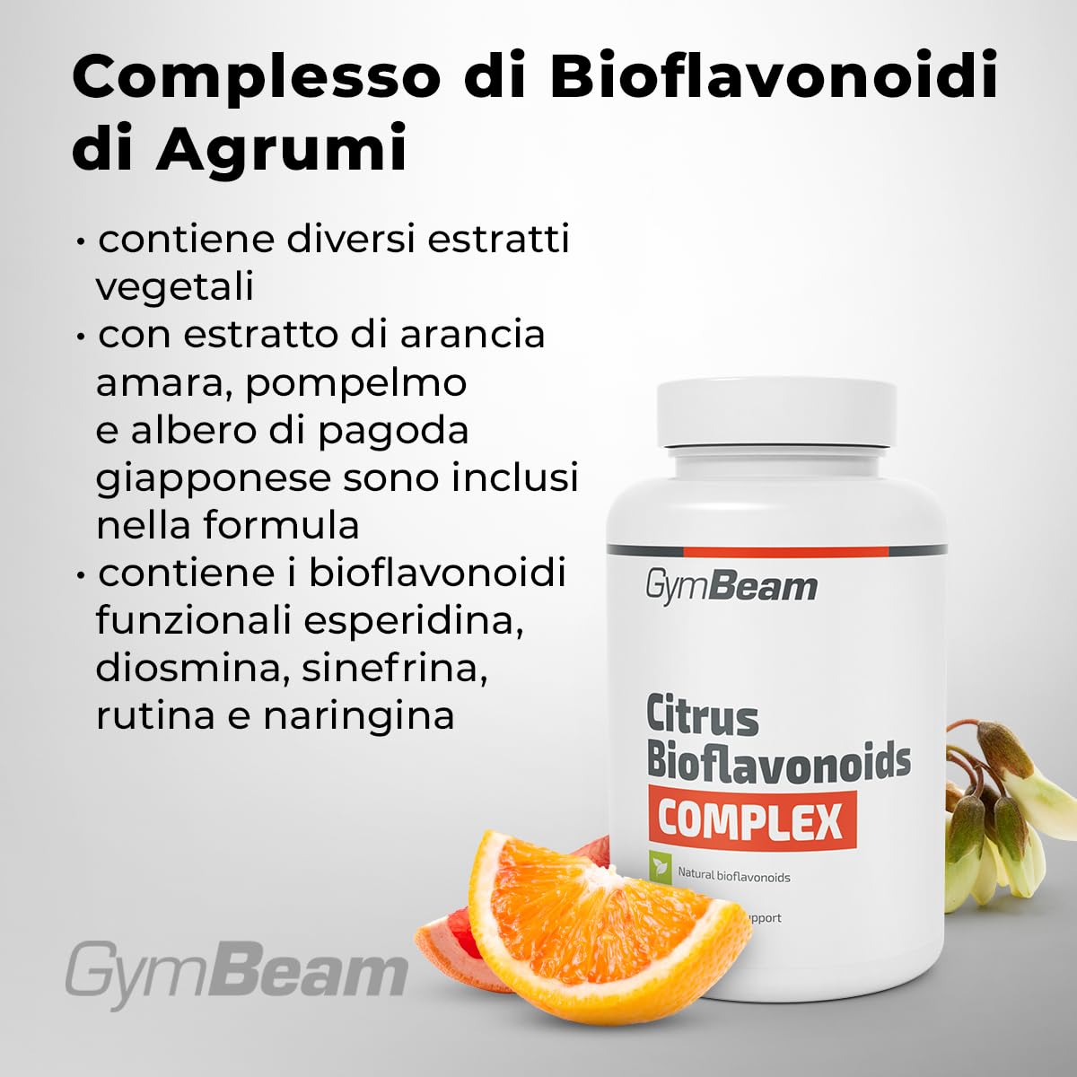 GymBeam Bruciagrassi Bioflavonoidi Agrumi 90 Capsule Sinefrina