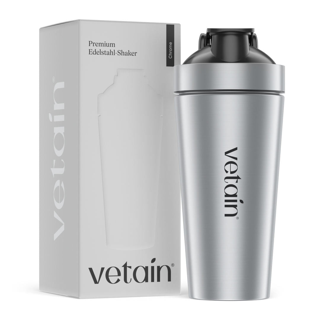 Vetain Shaker Acciaio Nero 750ml proteine palestra