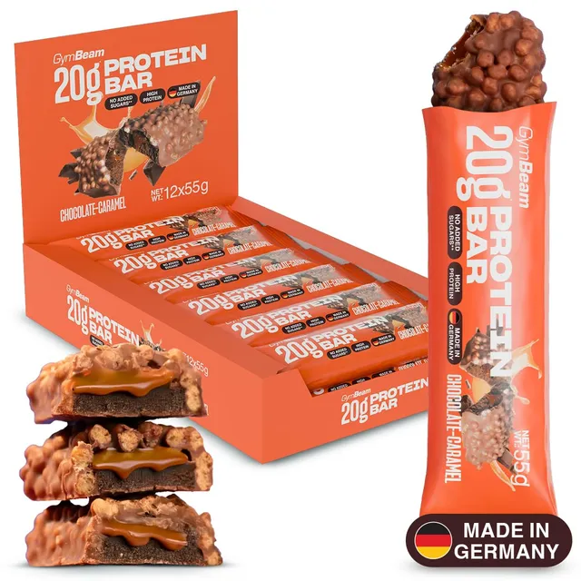 GymBeam Barretta Proteica 20g Cioccolato-Caramello 12x55g