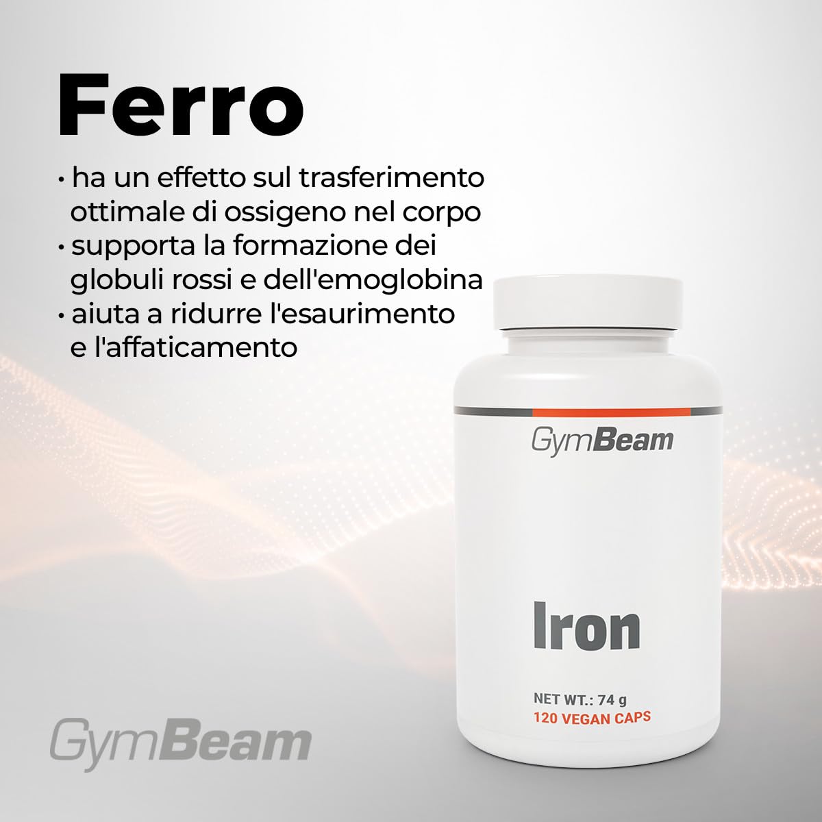 GymBeam Ferro Vegano Capsule Integratore Energia