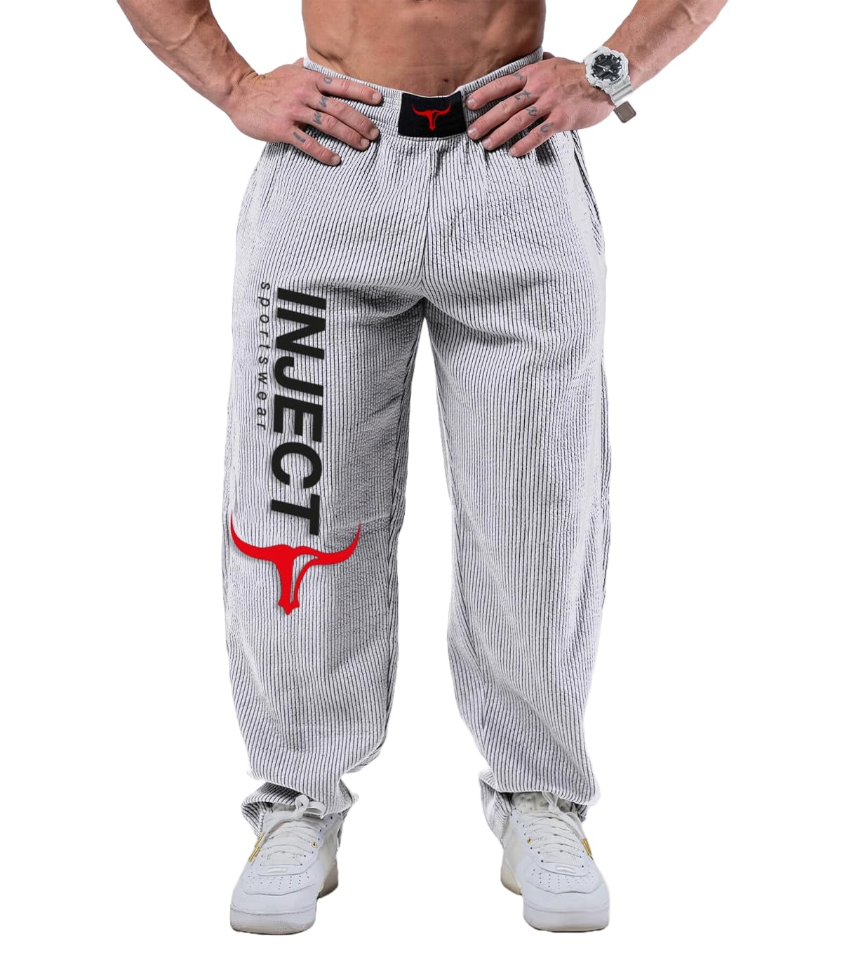 Inject Nutrition Hammer Pantaloni Sportivi Cotone Antracite