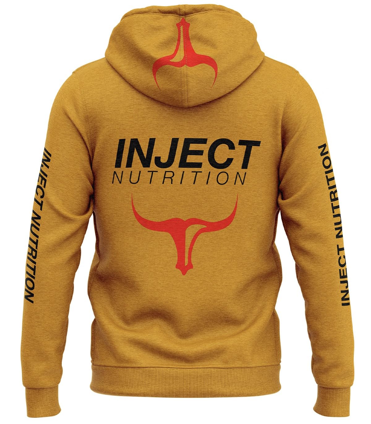INJECT NUTRITION Felpe ZIP Felpa Cappuccio Zip Ocra Logo Toro