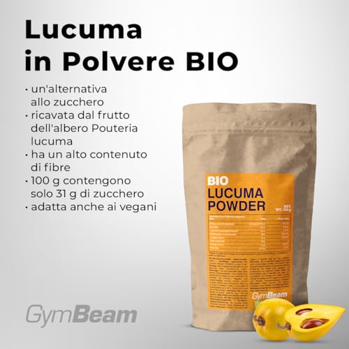 GymBeam Lucuma Bio Polvere 100 g Fibre Vegana