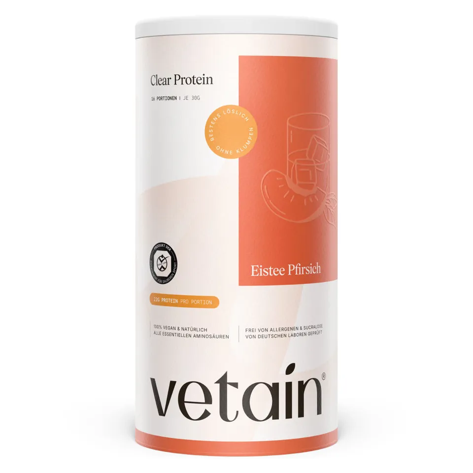 Vetain Clear Protein tè alla pesca proteine vegane 480g