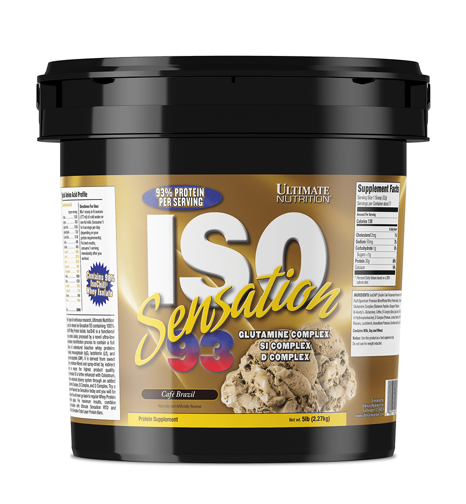 Ultimate Nutrition Iso Sensation 93 whey isolate Cafe Brazil 2 lbs