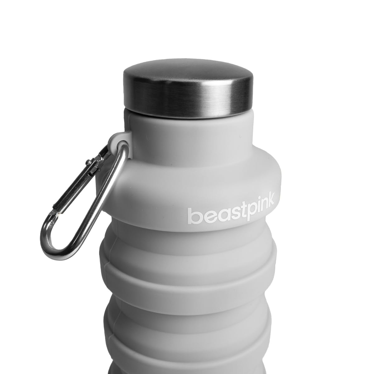 GymBeam Borraccia Pieghevole 500ml Silicone Grigia