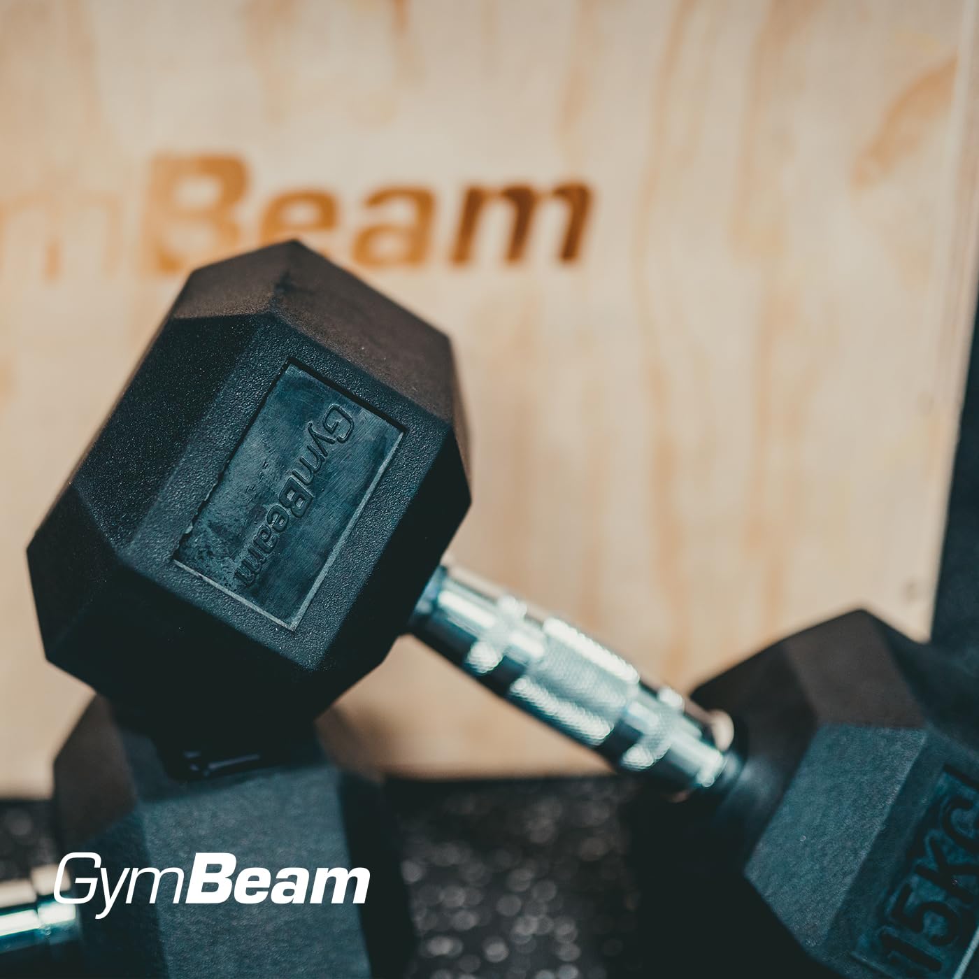 GymBeam Manubrio Esagonale 35 kg Gomma Acciaio Palestra