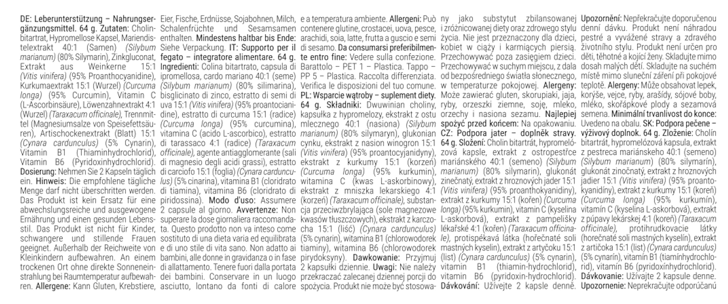 GymBeam Liver Support Integratore Fegato 90 cps Cardo Mariano