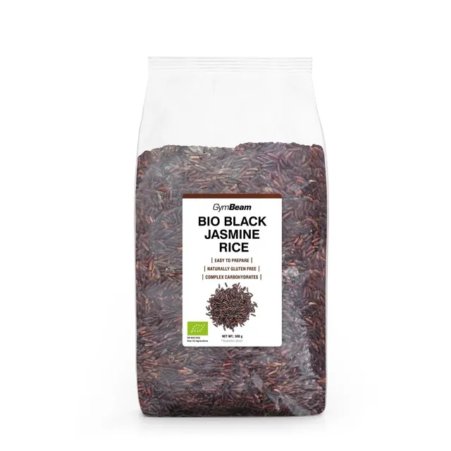 GymBeam Riso Nero Jasmine Bio 500 g Senza Glutine Integrale
