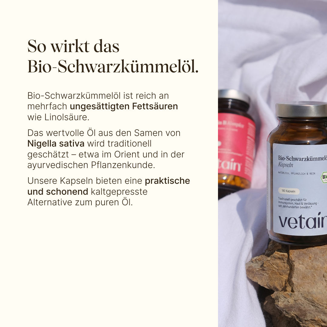 Vetain Olio di Cumino Nero Bio Capsule 180 capsule bio