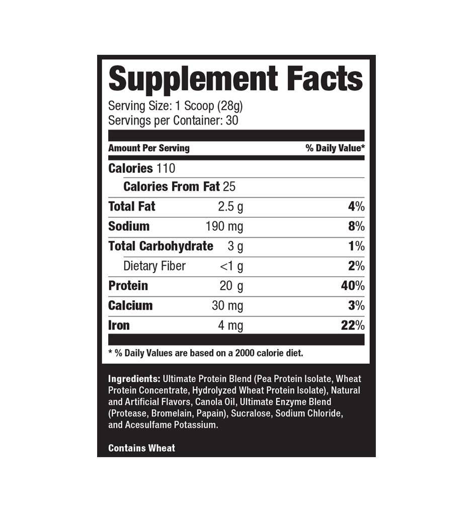 Ultimate Nutrition Protein Isolate 2 proteine vegane vaniglia