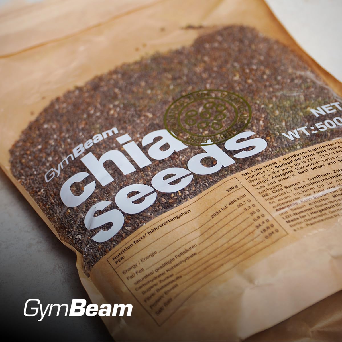 GymBeam Alimentazione Semi di Chia superfood 900g vegani