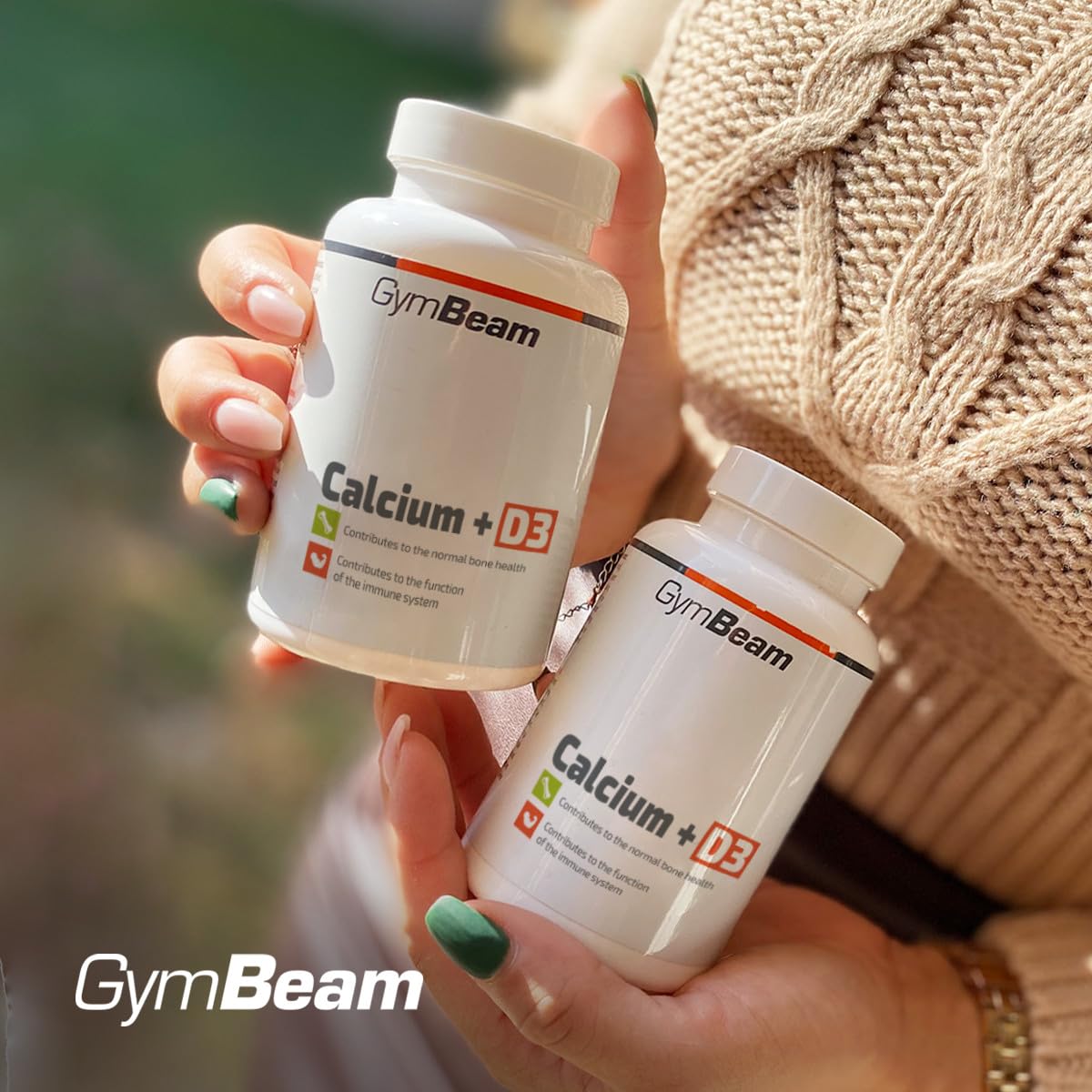 GymBeam Calcio + Vitamina D3 Capsule 320 mg Ossa