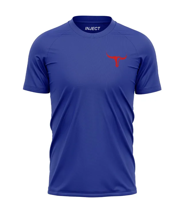 Inject Nutrition T-Shirt Performance maglietta manica raglan blu royal poliestere