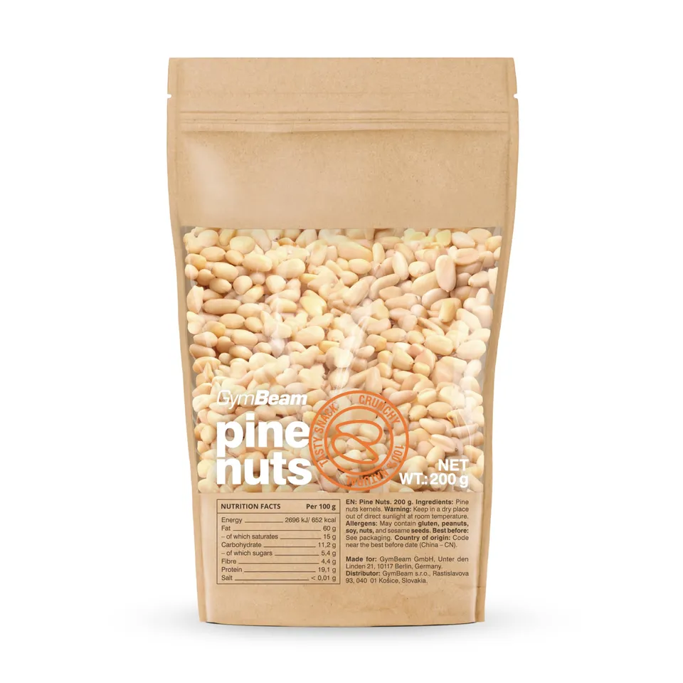 GymBeam Pinoli Snack Croccante Gusto Burroso Fonte Fibre