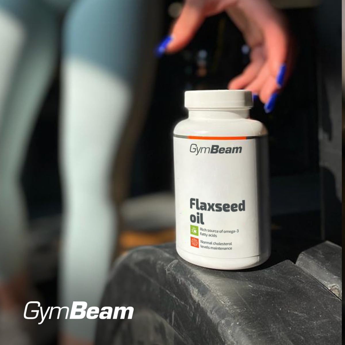 GymBeam Olio Semi Lino Capsule Omega 3 6 9 Vitamina E
