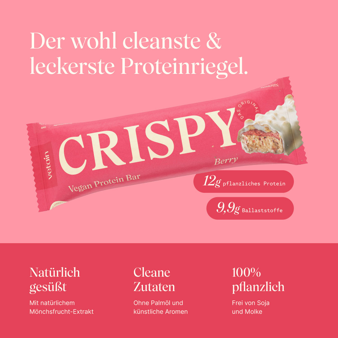 Vetain Crispy Barrette Proteiche Berry 12 Pezzi Vegane