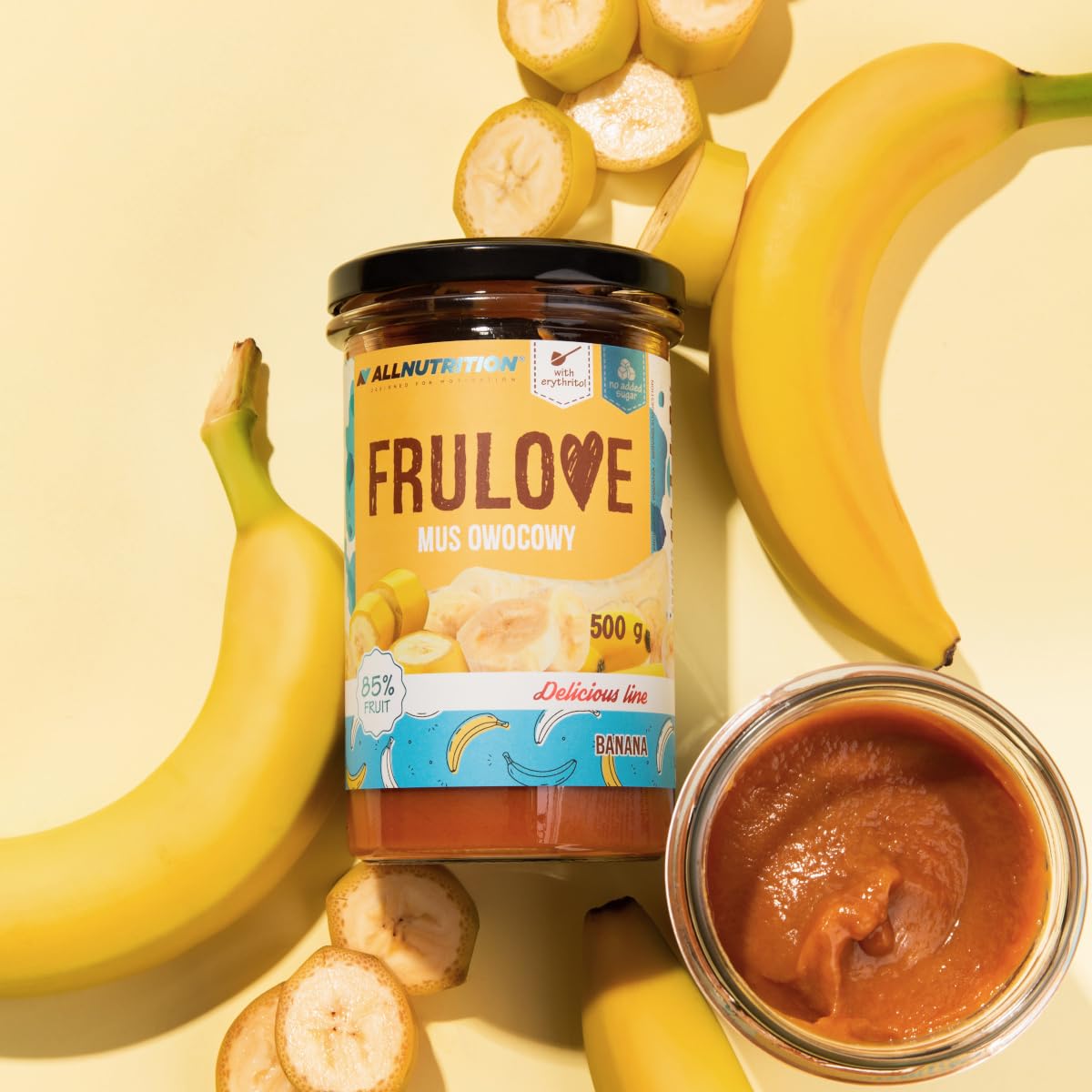 AllNutrition Frulove purea banana marmellata senza zucchero 500g