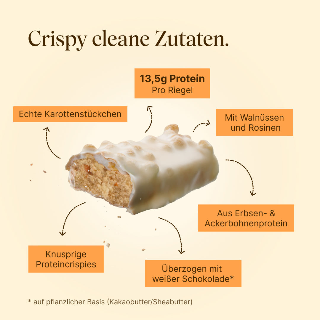 Vetain Crispy barretta proteica carrot cake 24 pezzi vegana