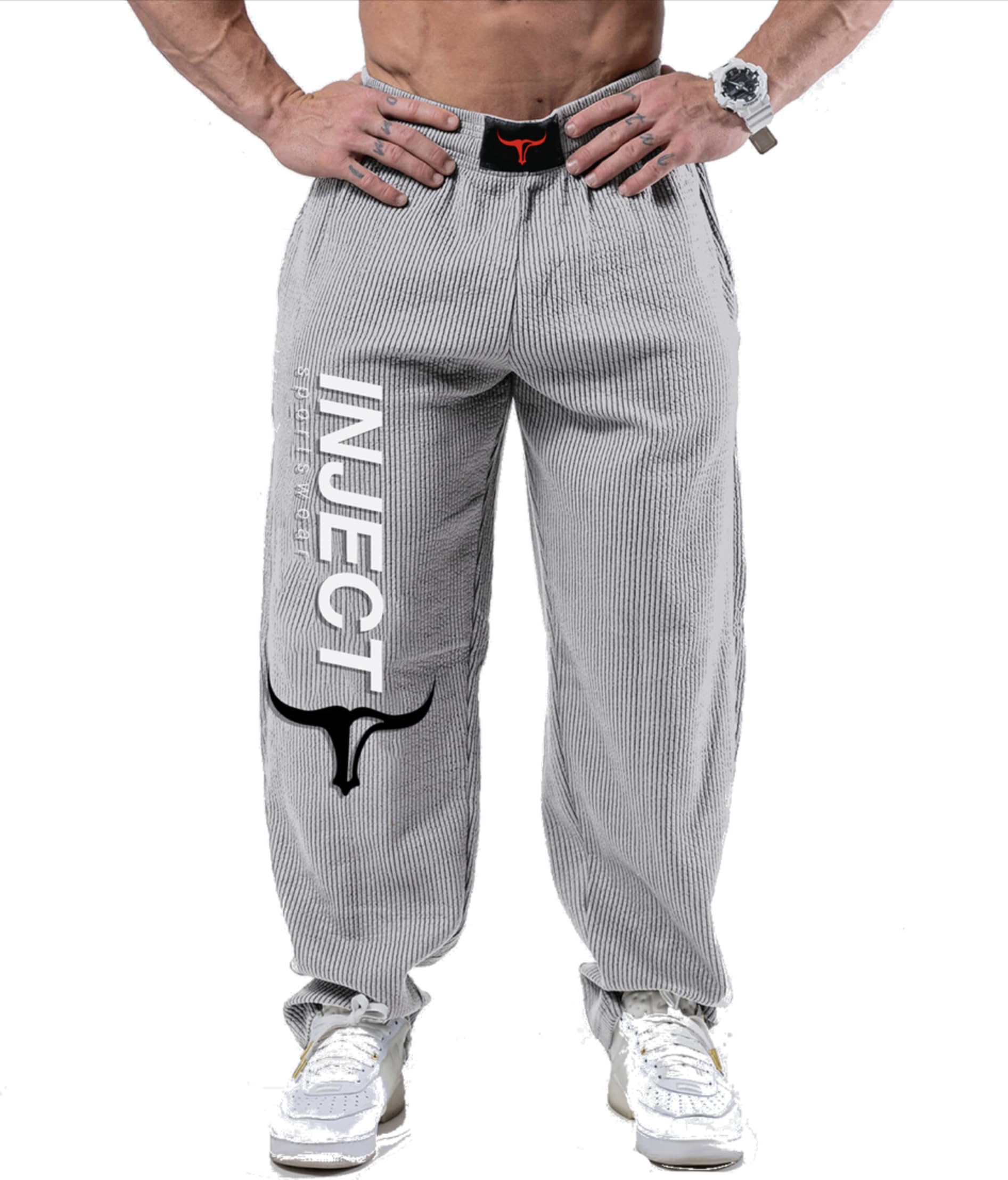 INJECT Hammer Pants Pantaloni Cotone Grigio Costine