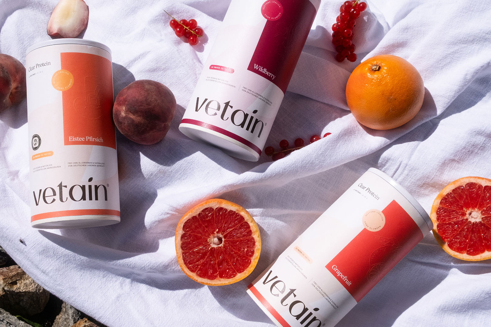 Vetain Clear Protein ciliegia vegana 480g Cherry Sour rinfrescante