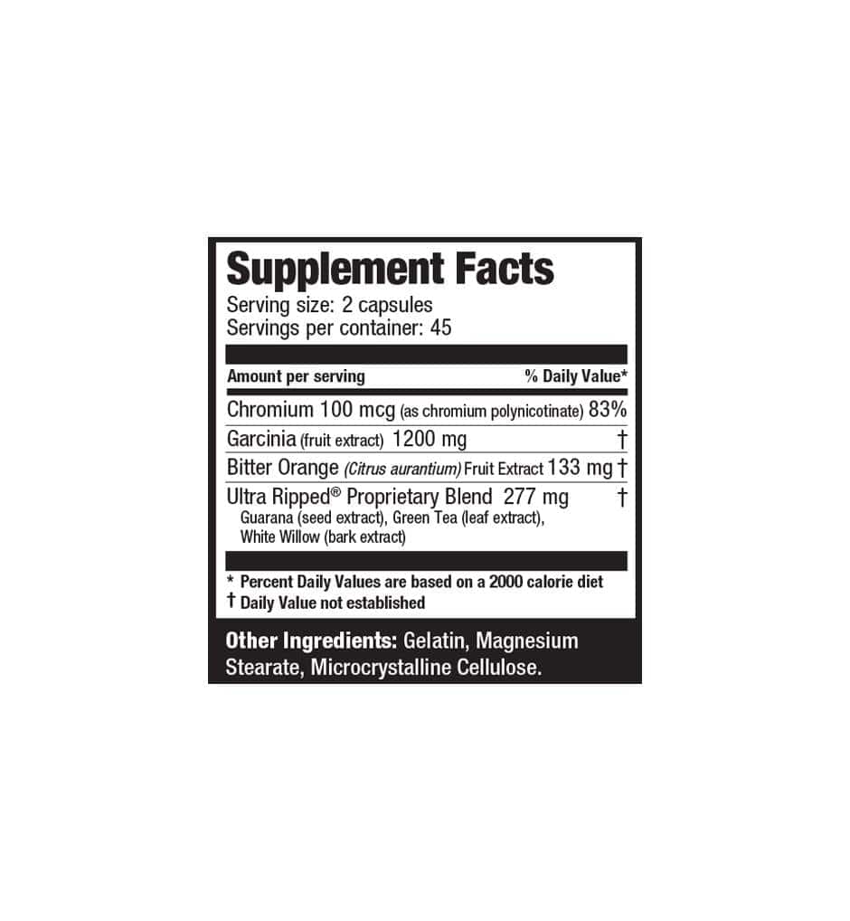 Ultimate Nutrition Ultra Ripped Termogenico Brucia Grassi 90 capsule