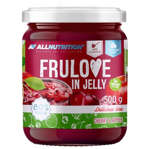 AllNutrition FRULOVE Marmellata Ciliegie Mele 500 g Senza Zucchero