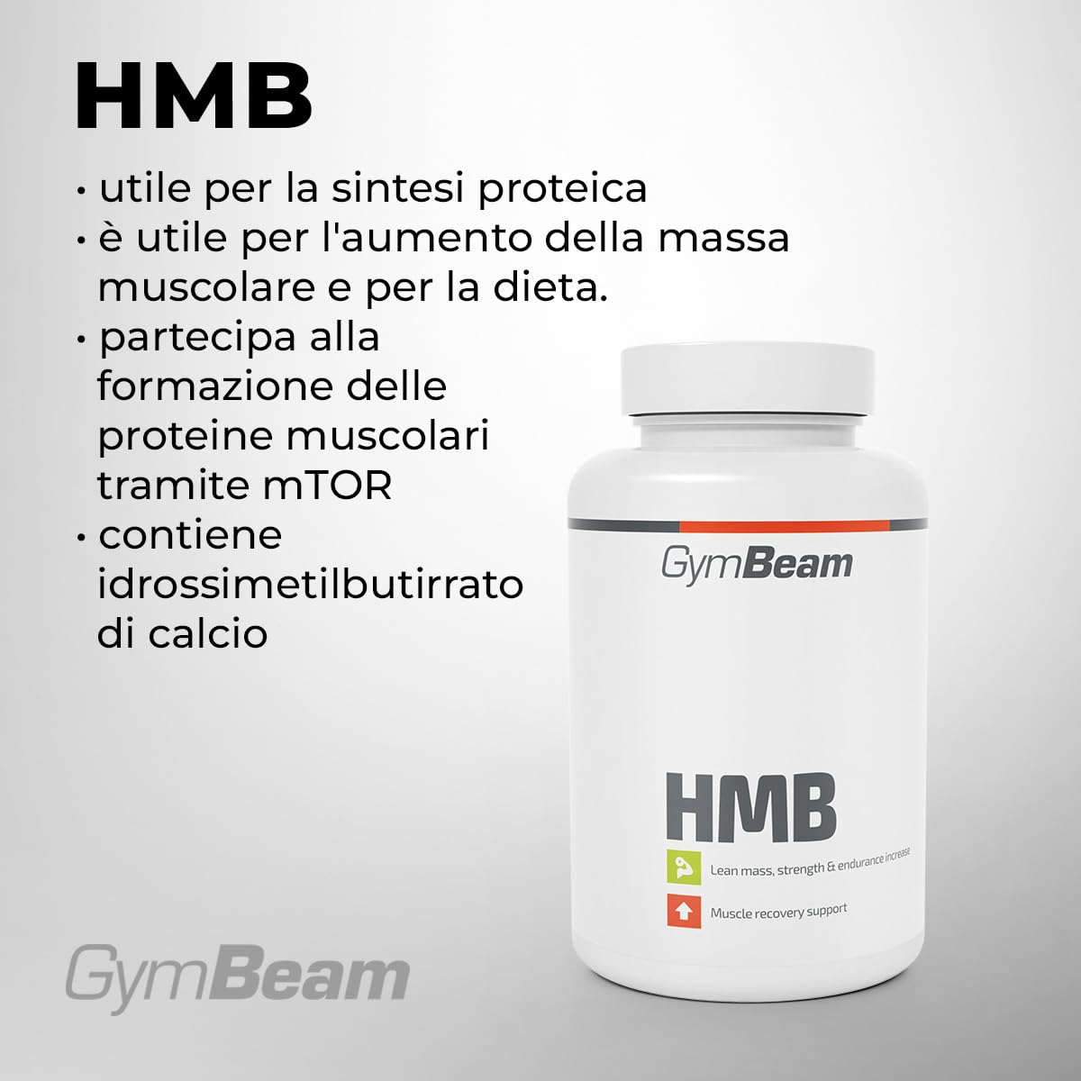 GymBeam HMB Compresse Leucina per Massa Muscolare Uso Giornaliero