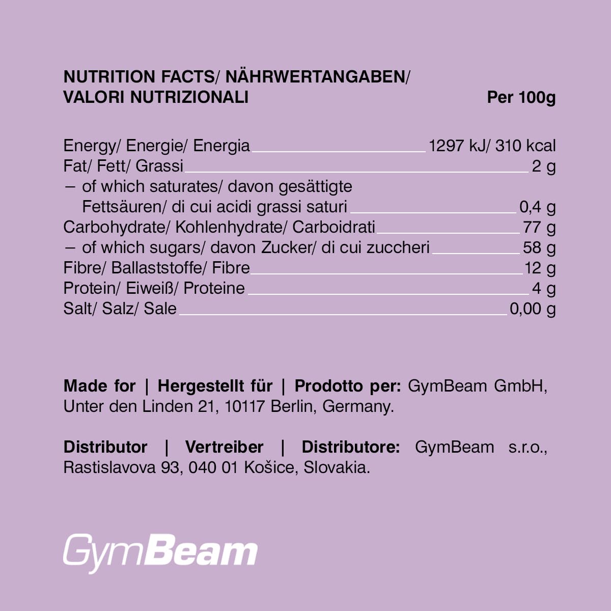 GymBeam Fichi Liofilizzati 100g Frutta Croccante Senza Zuccheri