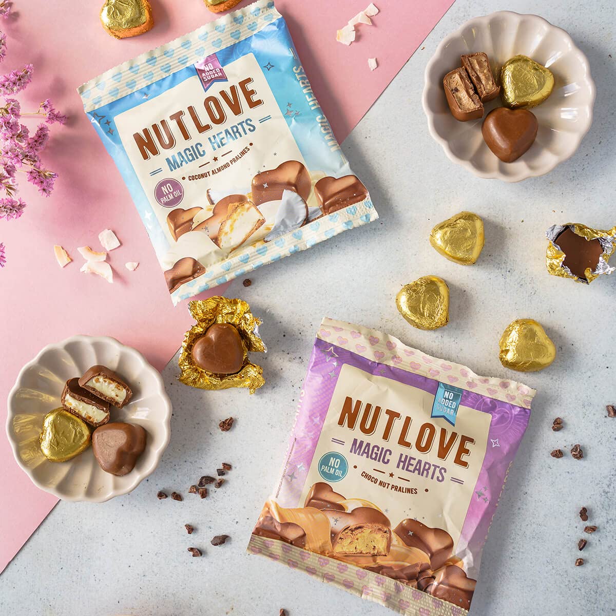 AllNutrition Nutlove Magic Hearts praline latte mandorle cocco 100g