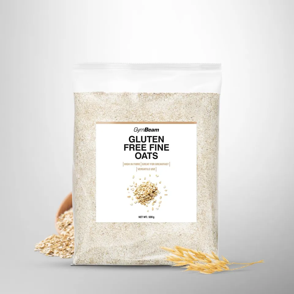 GymBeam Fiocchi di Avena Fini Senza Glutine 500g Fibre Proteine