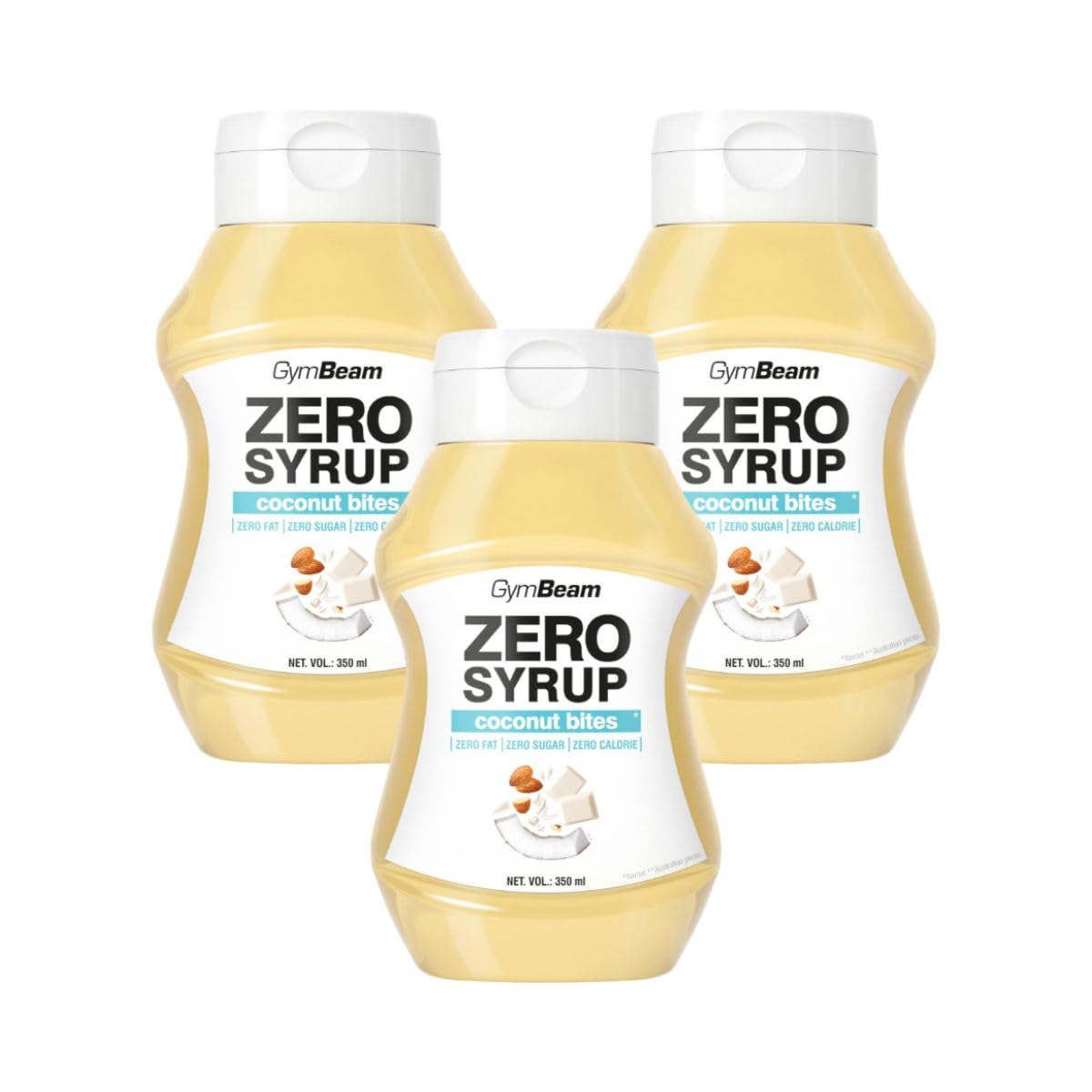 GymBeam Sciroppo ZERO Coconut Bites Topping 350 ml Zero Zuccheri