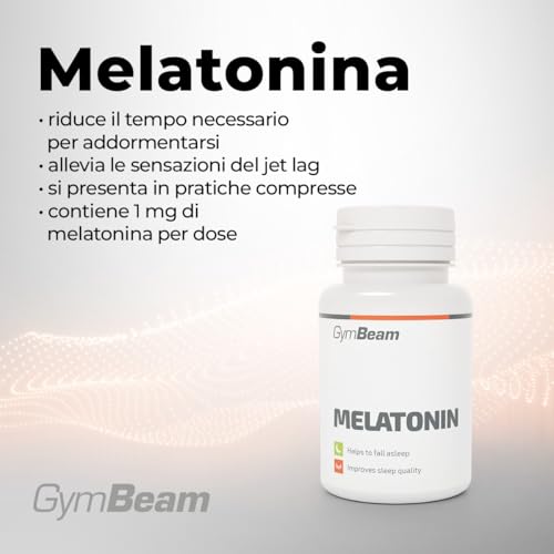 GymBeam Melatonina Pura 1 mg Compresse per Dormire