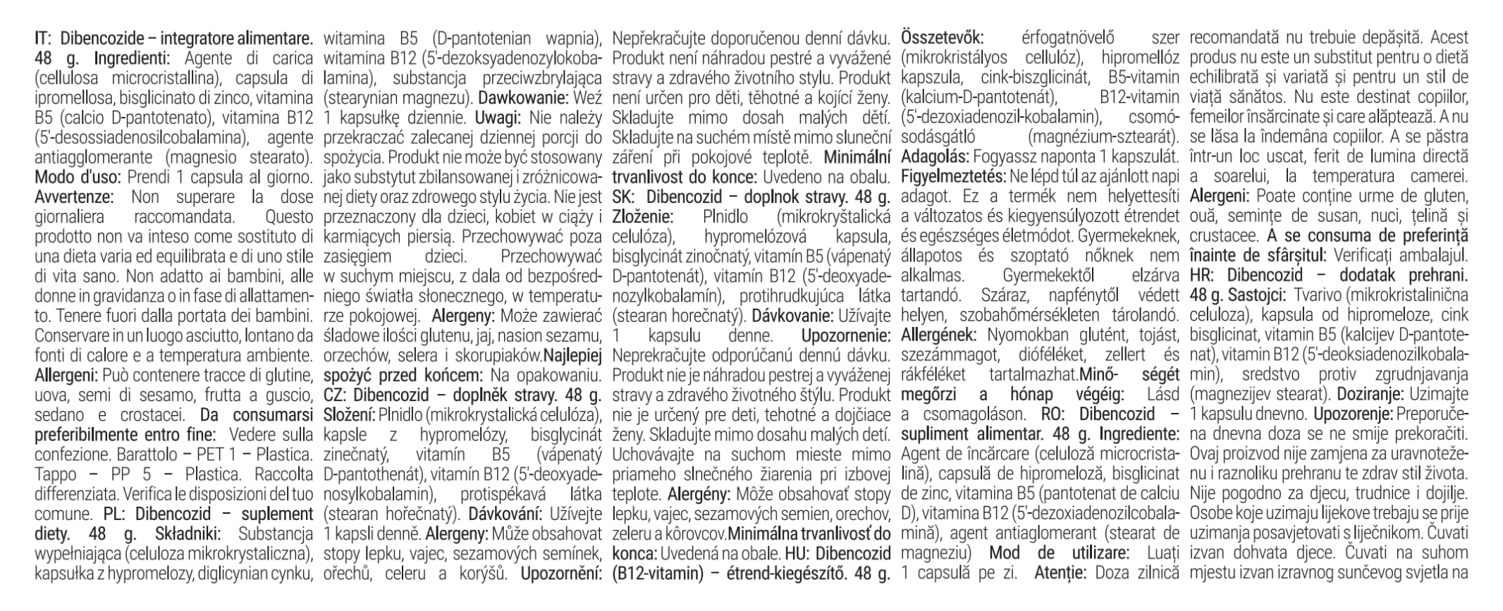GymBeam Vitamine Dibencozide B12 Integratore 90 Capsule