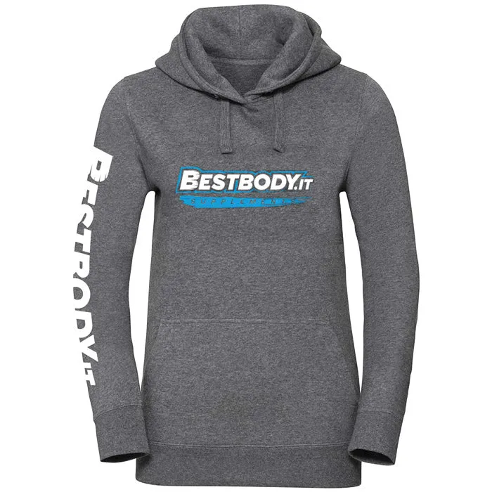 Best Body Felpa Donna Grigio Chiaro Cotone Taglia M Cappuccio