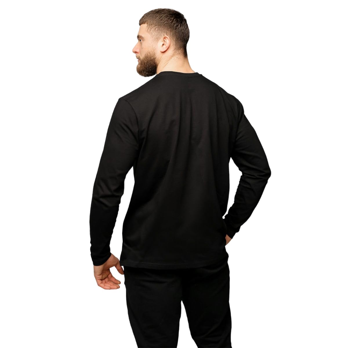 GymBeam Maglia Basic Uomo Maniche Lunghe Cotone Traspirante
