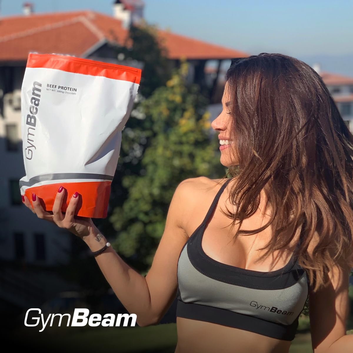GymBeam Proteine del Manzo proteine caramello salato 1000 g