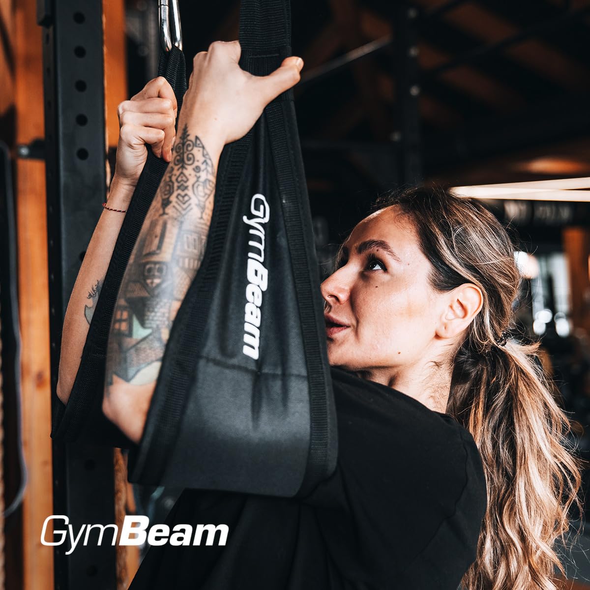 GymBeam AB Sling Straps Cinghie Addominali con Moschettoni e Sacca