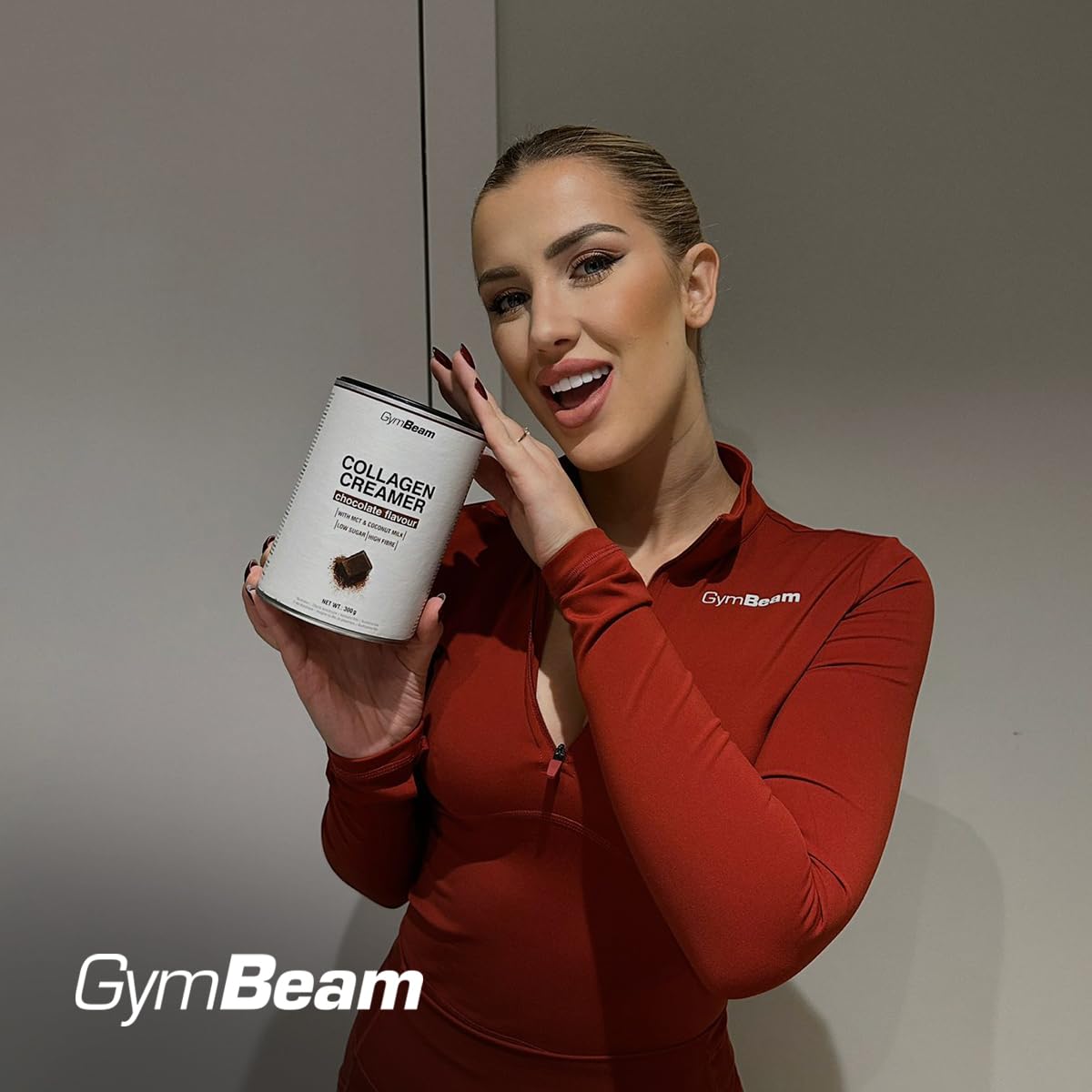 GymBeam Collagen Creamer 300 g polvere cioccolato cocco proteine