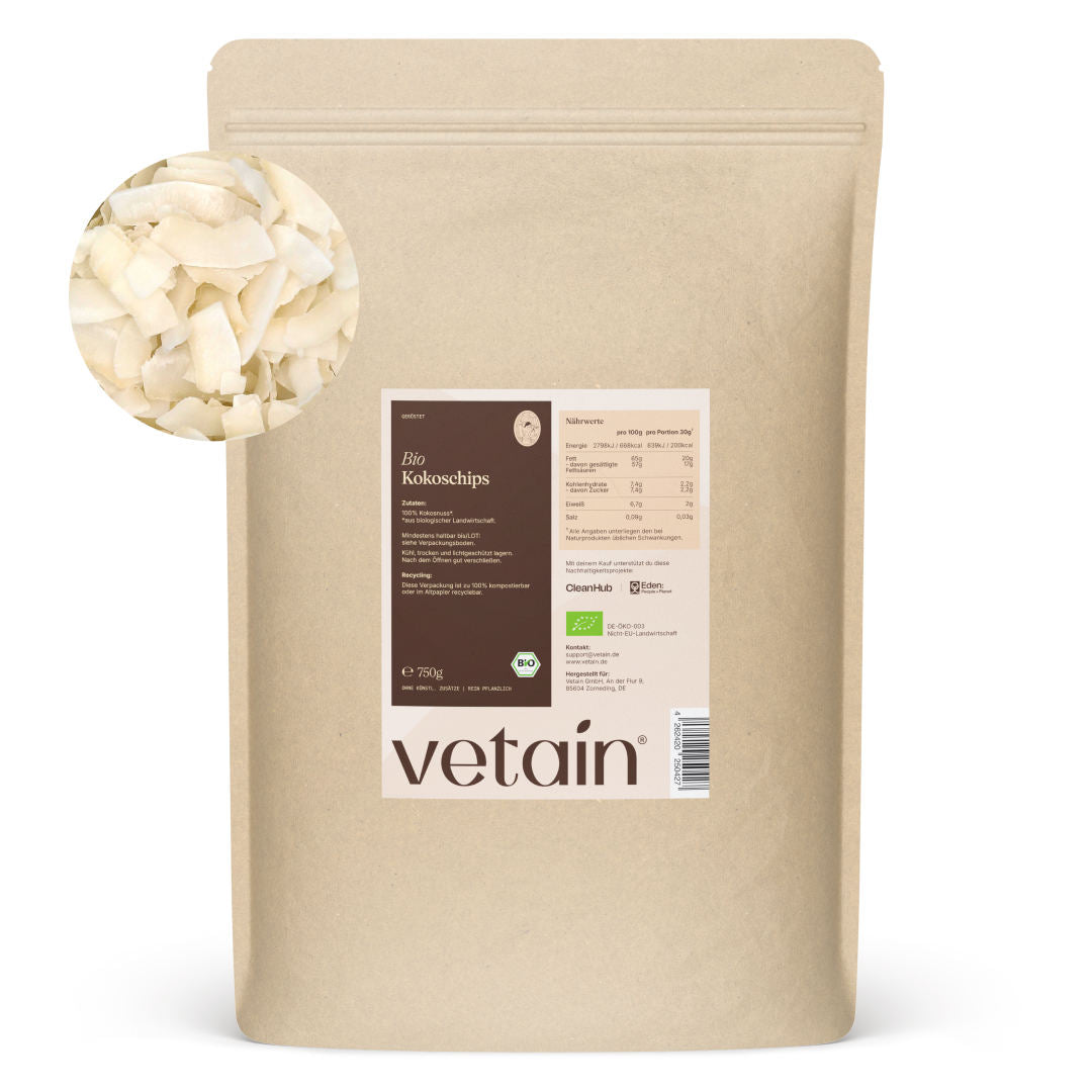 Vetain Snacks chips cocco tostato BIO 750g