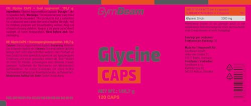 GymBeam Glicina Caps 3000 mg Capsule 120 cps Vegane Sonno